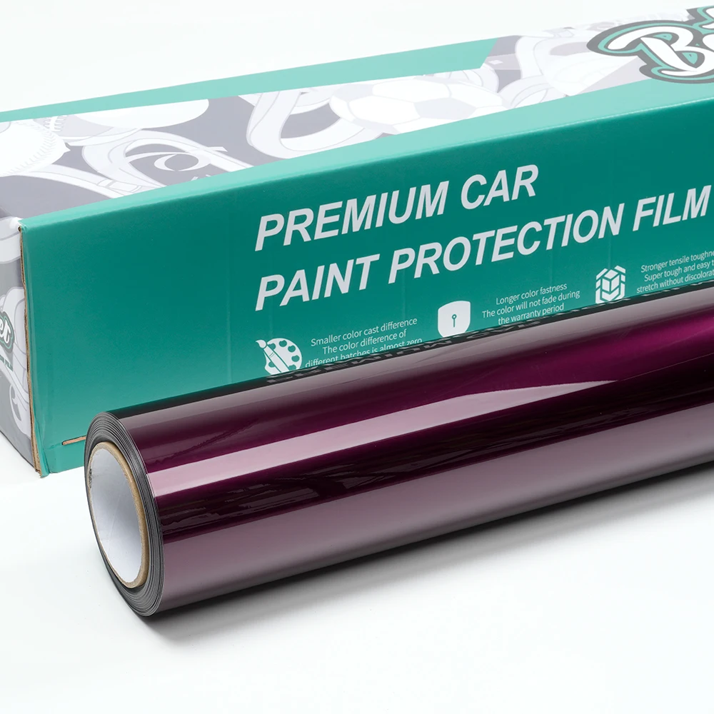 Vinyl Wrapping Car PVC Sticker With Bubble Free for Trucks Car Decoration PVC Car Film PET Glass Tower Purple