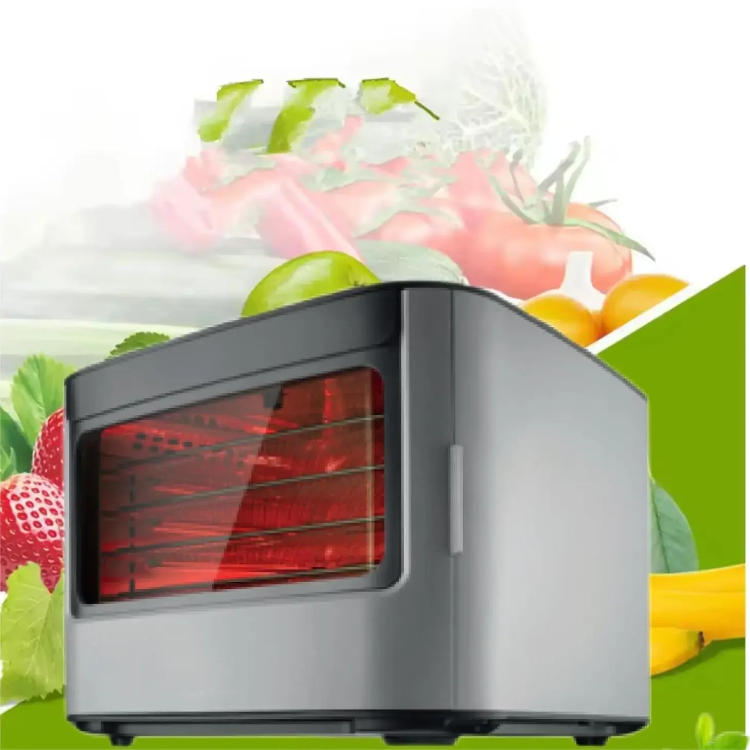 

-Countertop Electric 5 Trays Fruit Dryer Food Dehydrator Machine Fruit Dryer Meat Beef Food Dehydrator Commercial
