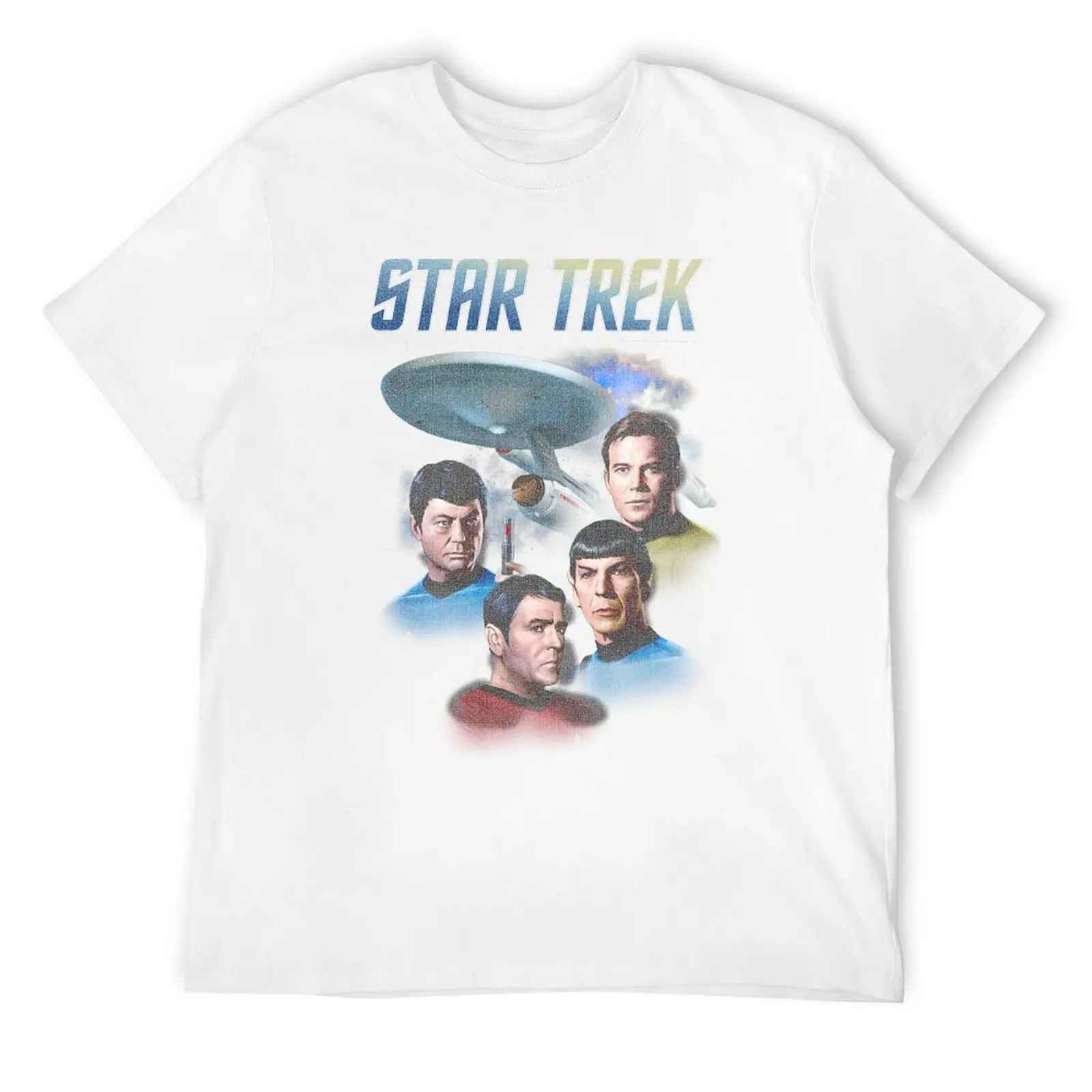 Star Trek The Original Series Vintage Enterprise Poster Unisex T-Shirt Sci-Fi Grafik Lässiges Kurzarm-Oberteil Männer Frauen Fan-Geschenk – Detail 7