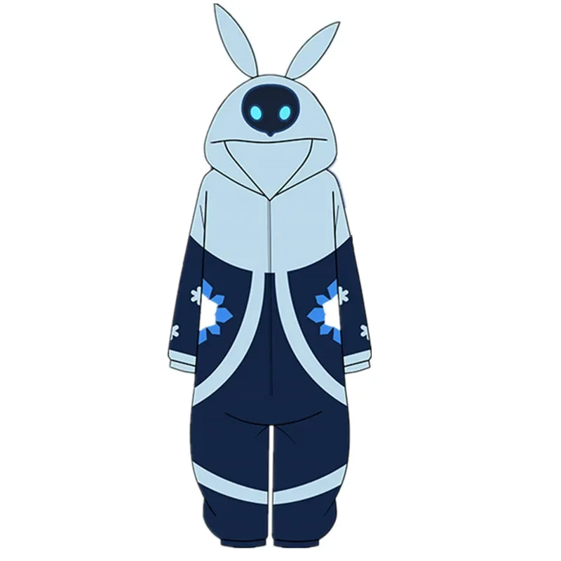 Game Genshin Impact Abyss Mage Pajamas Jumpsuits Winter Flannel Plush Adult Cartoon Halloween Cosplay Costume Kigurumi Prop