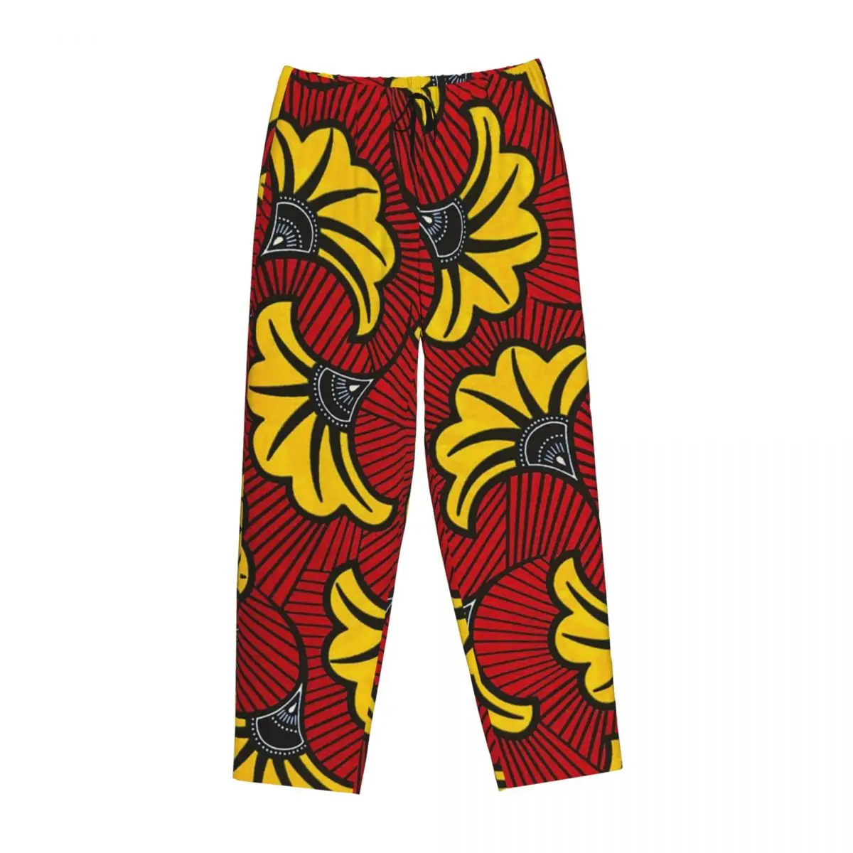 

Custom African Ankara Wax Print Women Pajama Pants Lounge Sleep Sleepwear Bottoms with Pockets