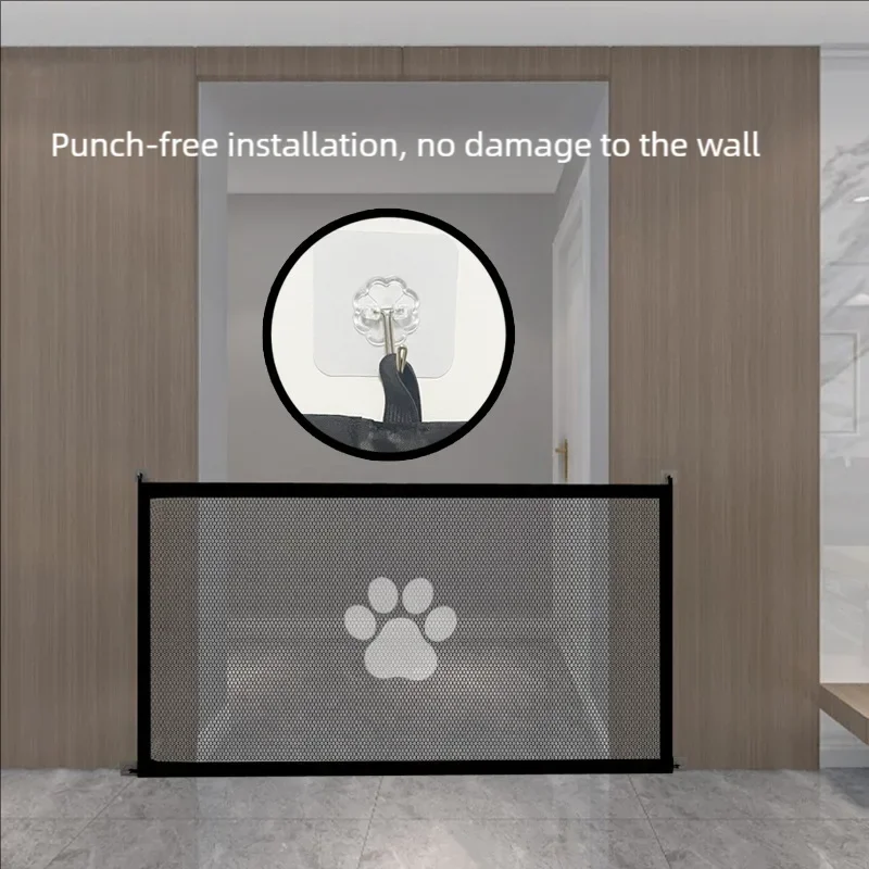 corral Pet Dog Barrier Fence with 4Pcs Hook Pet Gate Indoor Pet Isolation Protection Gate Portable Playpen Cat Dog Isolation Net
