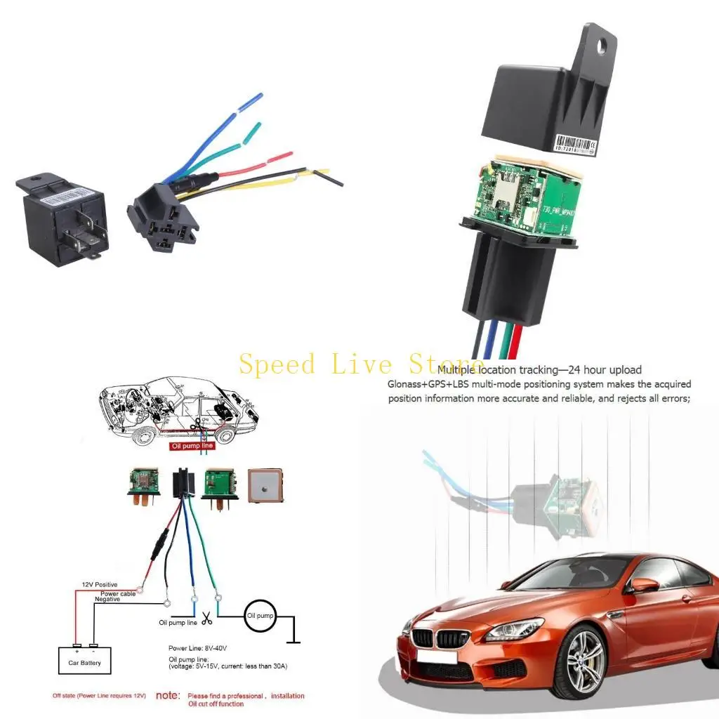 547C Latest Builtin Battery Trailer Shock Alarm Cut Off GPS Trackers GPS GSM Locator