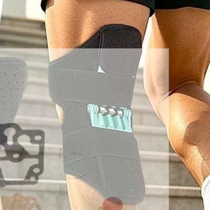 Breathable Knee Pain Relief Brace 1PC Spring Force Joint Support Booster for Climbing Working Sports Elderly Daily Care