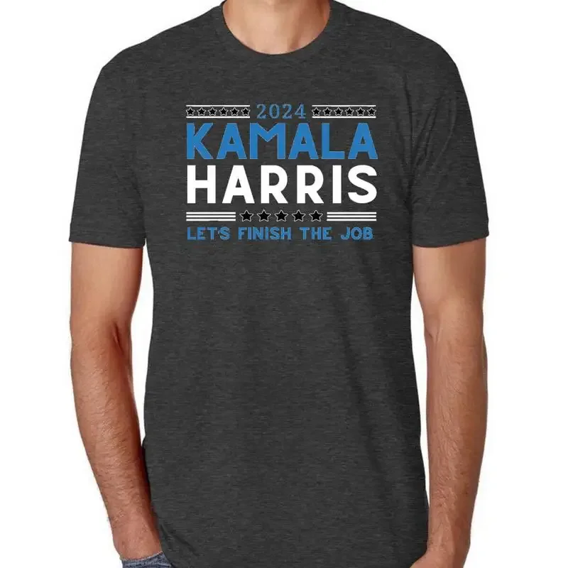 Kamala Harris 2024 Let's Finish the Job USA Election Mens Premium T Shirt