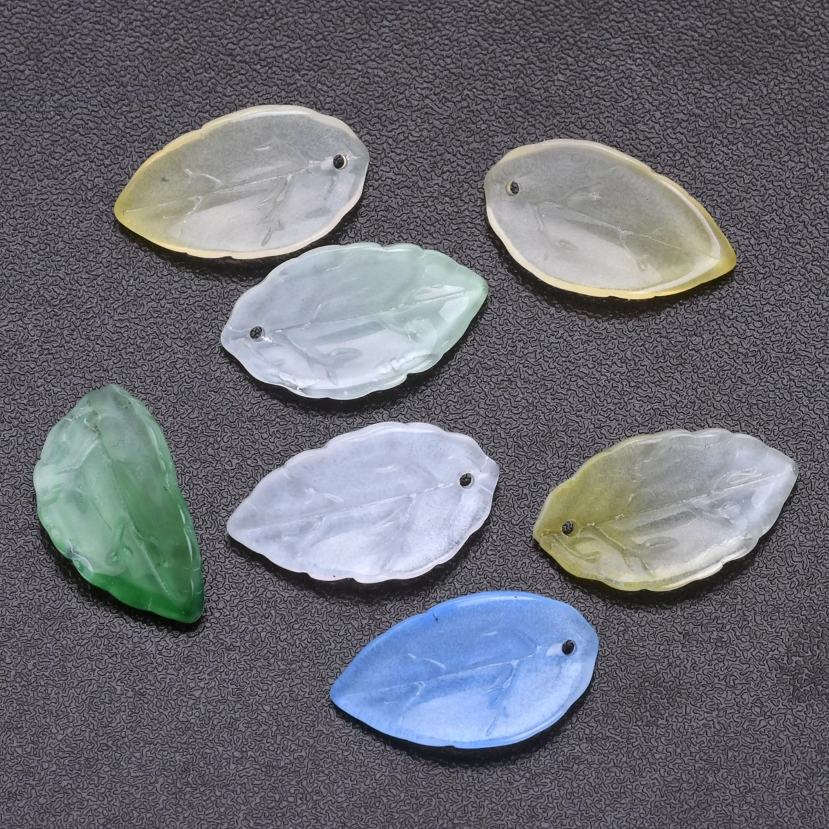 10pcs Leaf Petal Shape 13x25mm Handmade Lampwork Glass Loose Pendants Beads For Jewelry Making DIY Crafts Findings