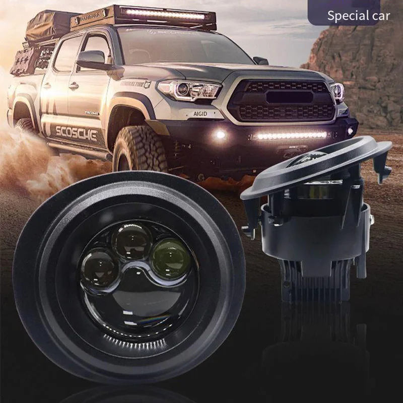 

Car Fog Lamp Retrofit 3 Inch Bi Led Projector Lens 12V 55W 3000K 4300K for Toyota Noah Hilux Fortuner