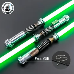 TXQ LUKE Skywalker with blade Lasers Combat Lightsaber Proffie Smooth Swing Blaster Metal Toys Cosplay Gift Juguetes lightstick
