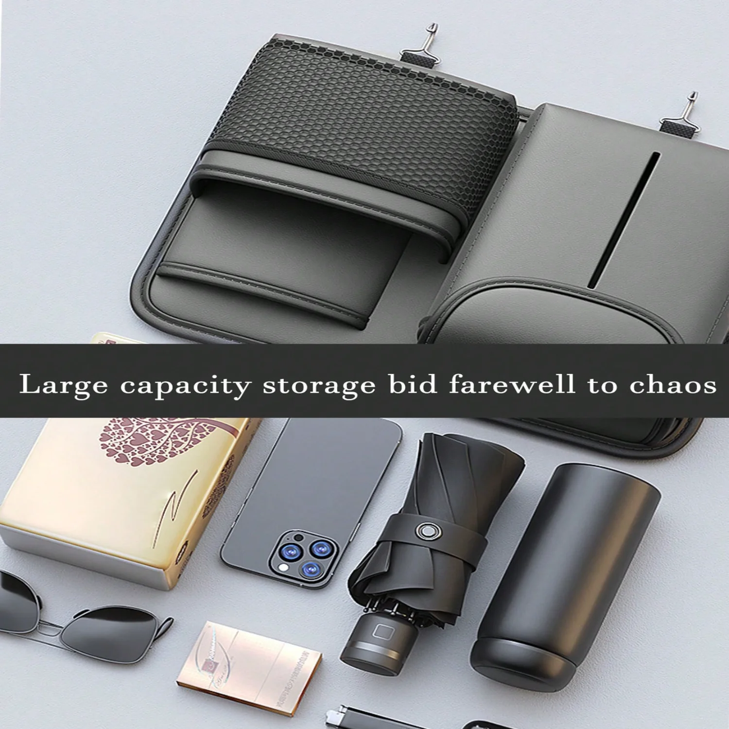 1pc Car , Multi-Functional Car Backseat Hanging  Bag, Tissue Box Holder