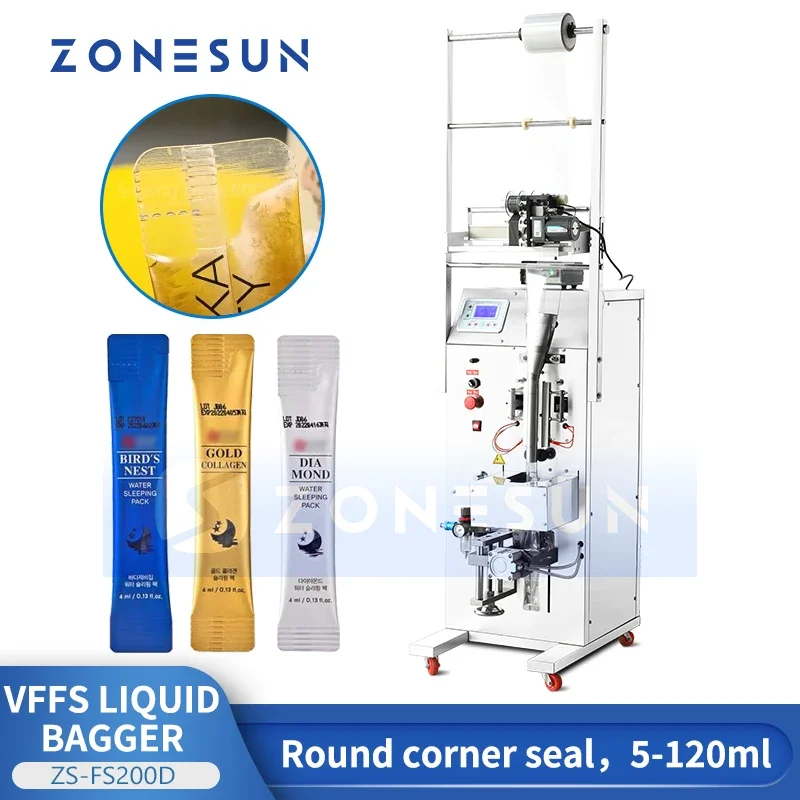 

Zonesun ZS-FS200D Vertical Form Fill Seal Machine Sachet Packaging Machine Pouch Filling and Sealing Machine