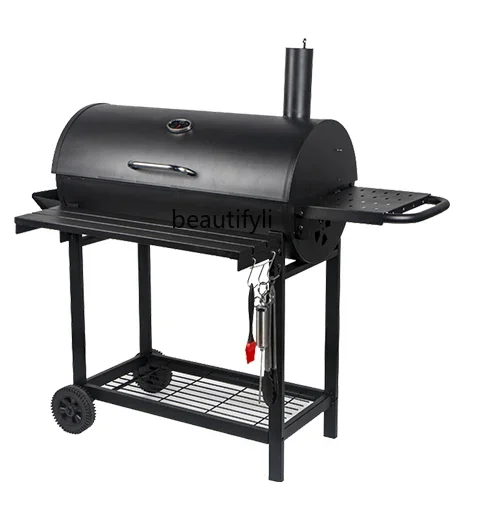 Barbecue Grill Home Outdoor Large Full Set Outdoor Barbecue Oven American Charcoal Garden Barbecue Grill