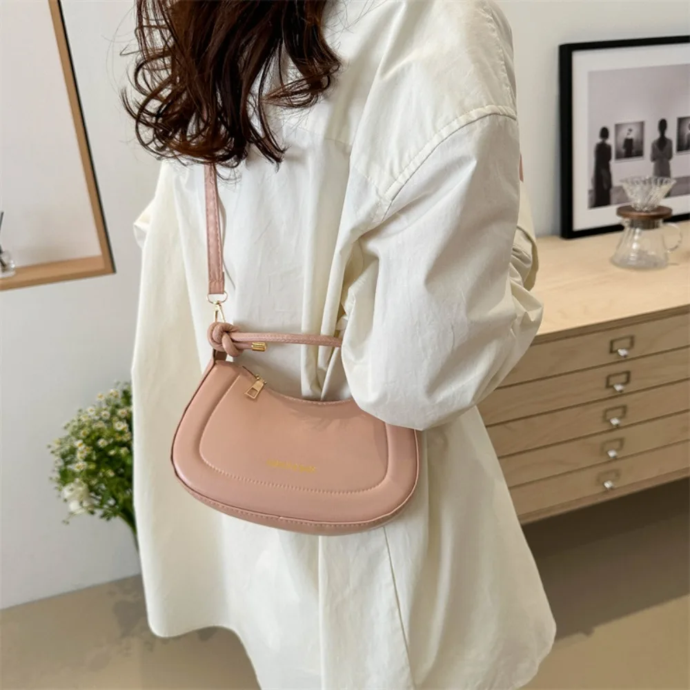 

Fashion Pu Leather Shoulder Bag Elegant Design Solid Color Crossbody Bags Zipper Tote Bag Women