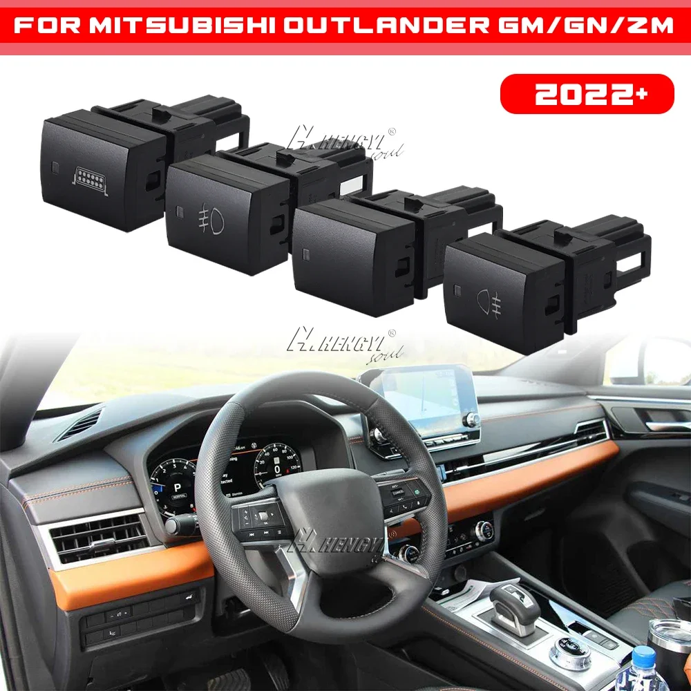 

Car LED Light Power Switch Button For Mitsubishi Outlander GM/GN/ZM 2022- 2024 Switch Button Dashboard Light Control Accessory