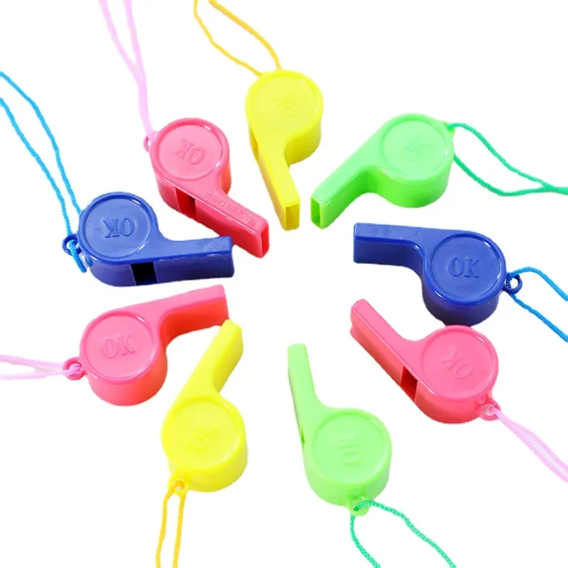 20Pack Plastic Whistle Kids Toys Colorful Cheer Cheer Referee Whistle Fan Students Small Party Favor Goody Bag Toy Pinata Filler