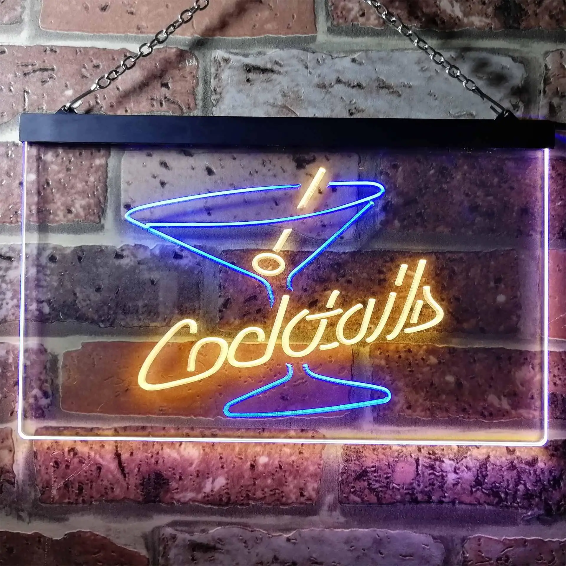 

Cocktails Glass Dual Color Led Neon Sign st6-i0522