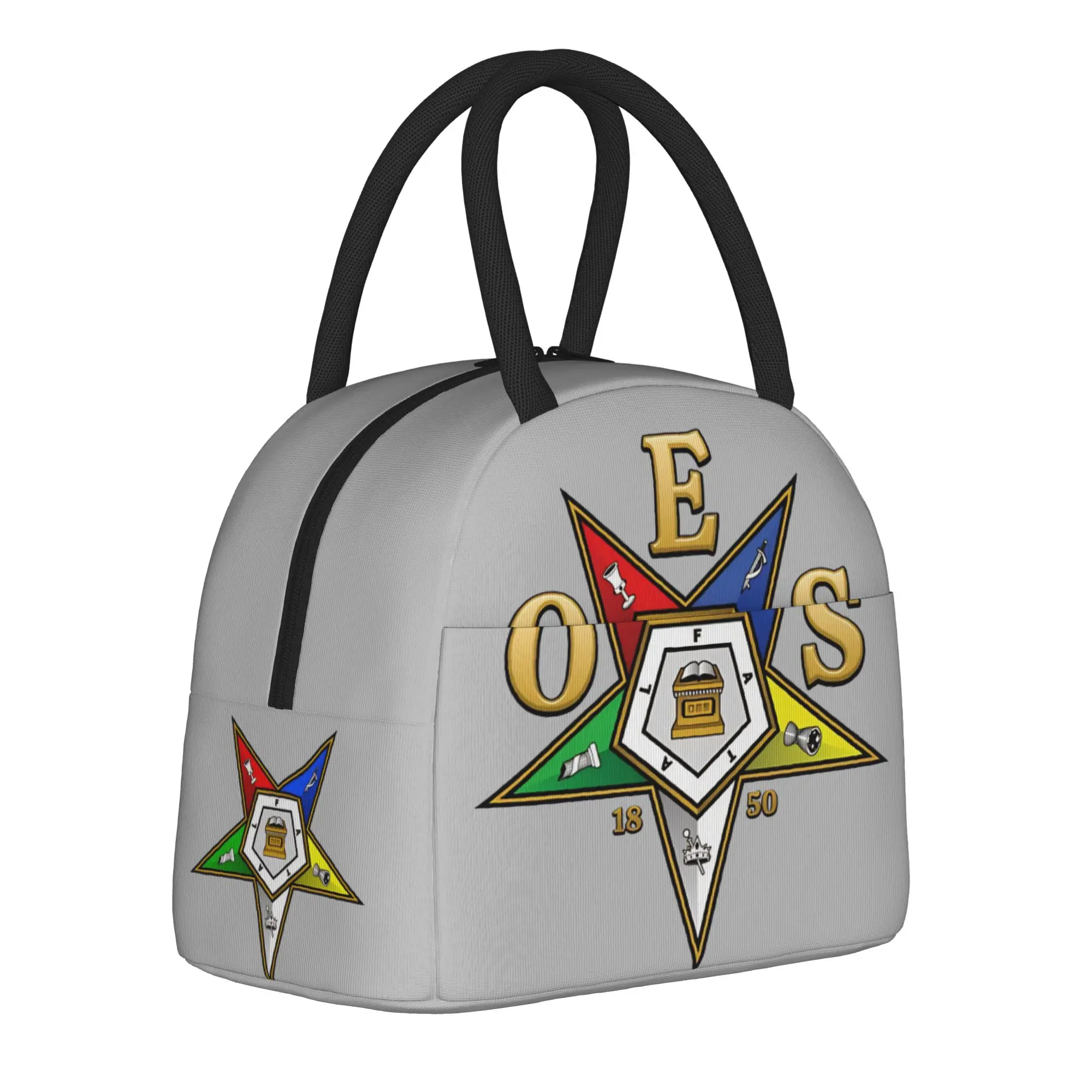 

Сумка для обеда с эмблемой OES Order Of The Eastern Star для женщин, модная портативная сумка-холодильник из оксфордской ткани с принтом для пикника