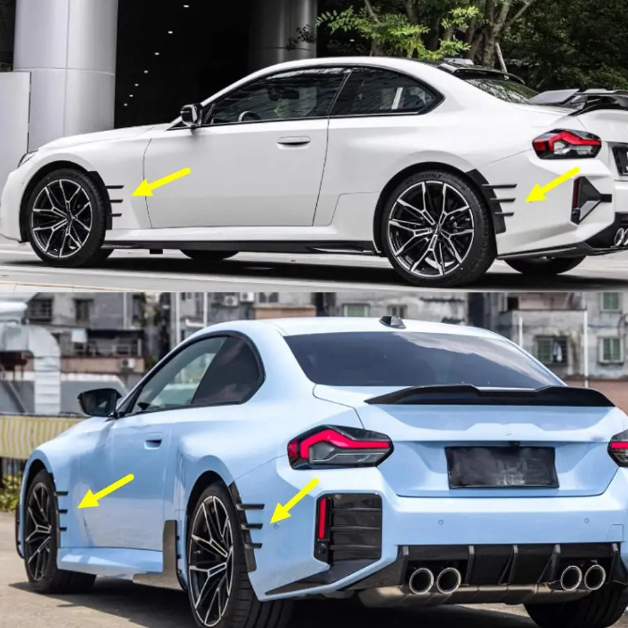 

Car Front Rear Bumper Side Fender Trim Side Decoration Fender Air Vent Trim Cover Body Kits For BMW 2 Series M2 G87 2023-2024