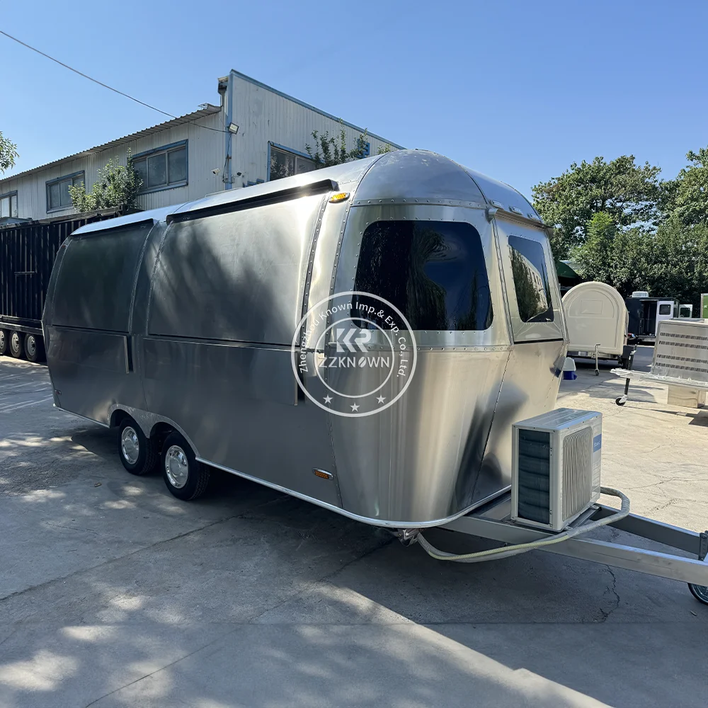Quiosco móvil de los remolques de la comida del catering del camión de la comida de Airstream Quiosco de la pizza del Ceam del hielo completamente equipado