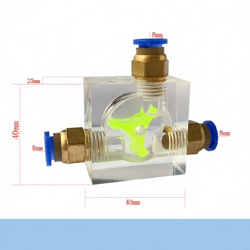 CNC Spindle Water Cooling Flow Meter Indicator Visual Fluid Monitoring Tool For Machine Pipe Protection Gauge Device