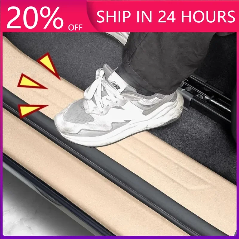 NEW For Geely Monjaro KX11 Xingyue L 2025 Car Door Sill Scuffe Cover Leather Anti-Scratch Threshold Strip Inteiror Trim Accessor