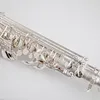Neue Ankunft Alto Eb Tune Saxophon Messing Versilbert Sax E Flache Musikinstrument Mit Nylon Fall Mundstück 2