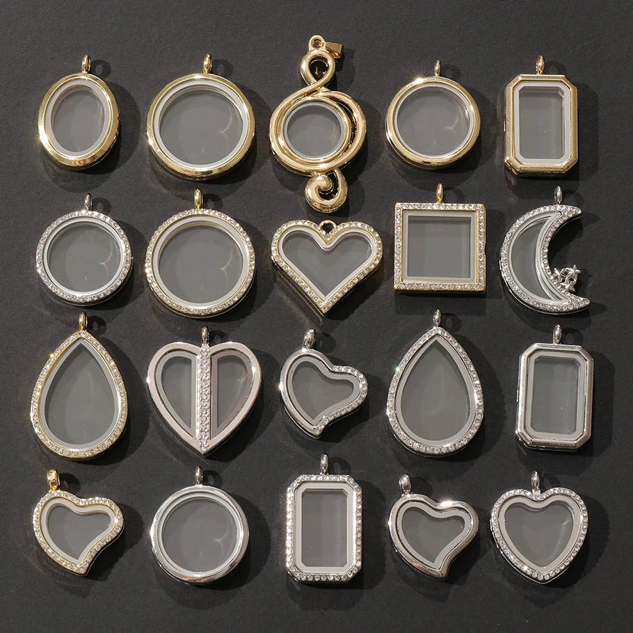 5 Colgantes Relicario de Vidrio Redondos y Variados con Forma de Corazón, Luna y Estrella, Estilo Punk, para Cenizas de Cremación, Recuerdo, Colgante Ovalado