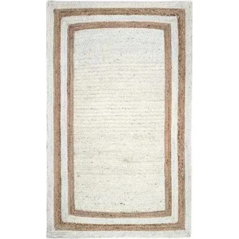 Rug 100% Natural Braided Jute Runner Handmade Carpet Modern Rustic Look Area Rug