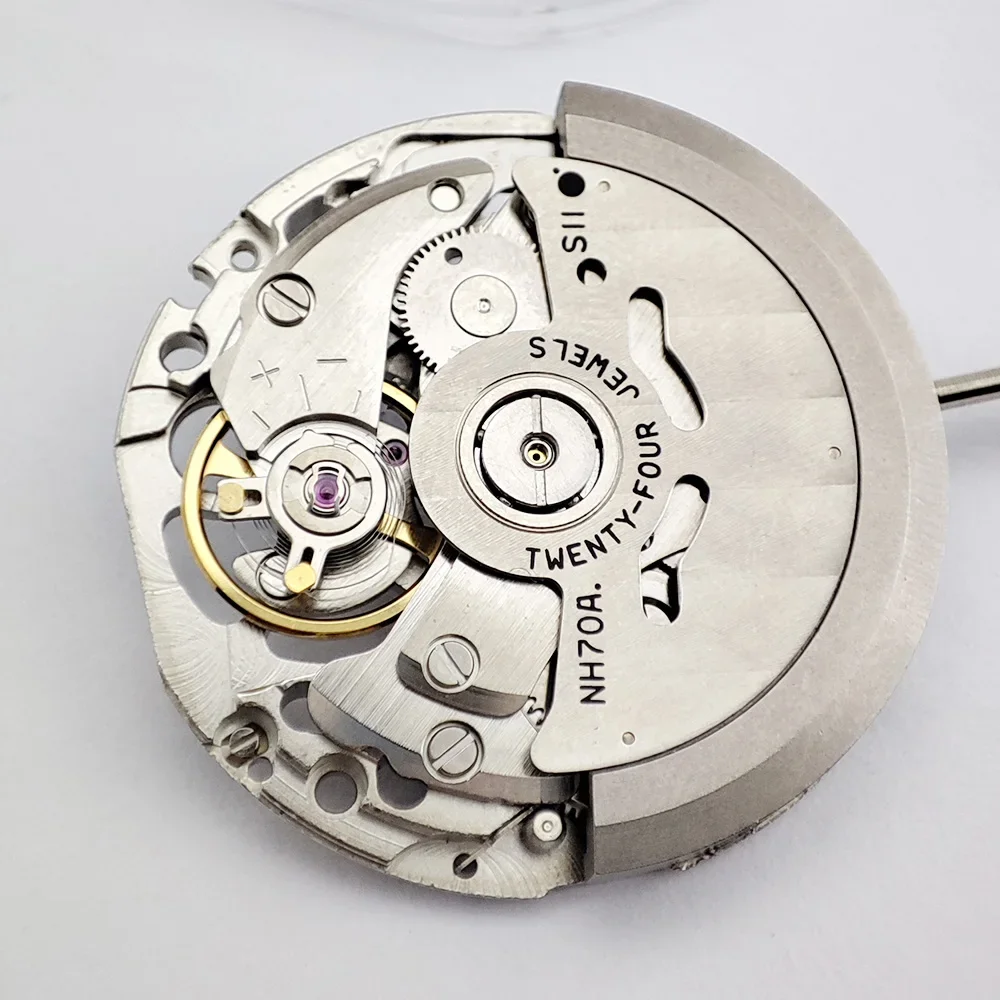 اليابان حقيقية NH70 NH70A الحركة الميكانيكية 24 جواهر الهيكل العظمي آلية تعديل ساعة أوتوماتيكية استبدال الحركة