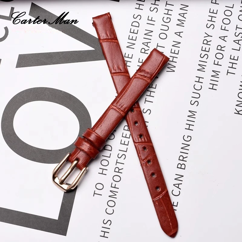 لينة الجلود حزام ساعة اليد جلد طبيعي المرأة التمساح نمط رقيقة سلسلة 6 مللي متر 8 مللي متر 10 مللي متر 14 مللي متر 16 مللي متر سيدة سوار صغير الحجم