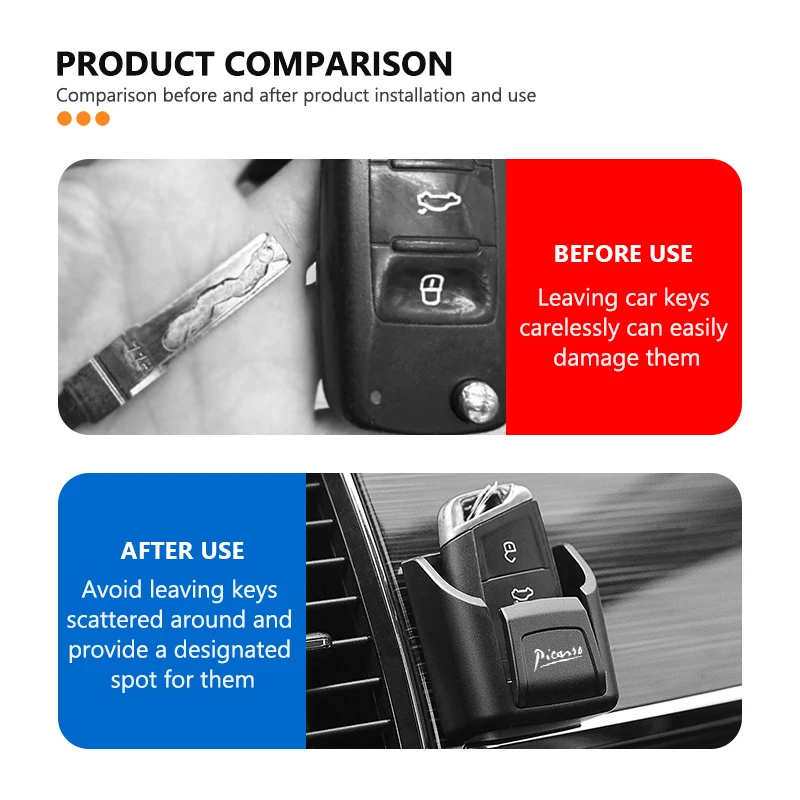 Universal Car Dashboard Phone Key Storage Box Accessorie For Citroen Nemo Picasso VTS C1 C2 C3 C4 C4L Jumper Xsara DS7 - view 5
