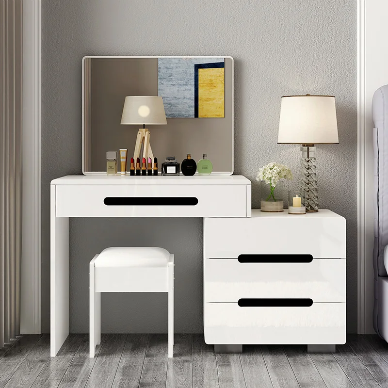 

Drawer Storage Dressing Table Makeup Luxury Wooden White Dressing Table Comfortable Bedroom Coiffeuse De Chambre Rome Furniture