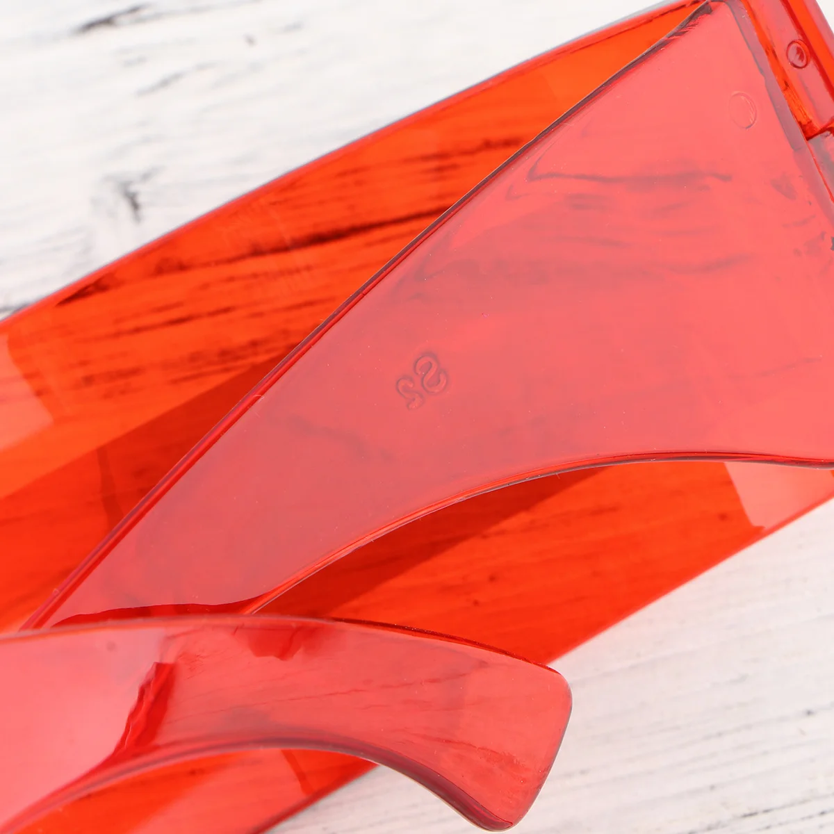 قطعتان من نظارات الرقص البلاستيكية المتينة، عصابة رأس ملونة خفيفة الوزن وحفلات المهرجانات، دعامة زجاجية مضحكة للاستخدام للبالغين، زجاج حفلات الرقص #3