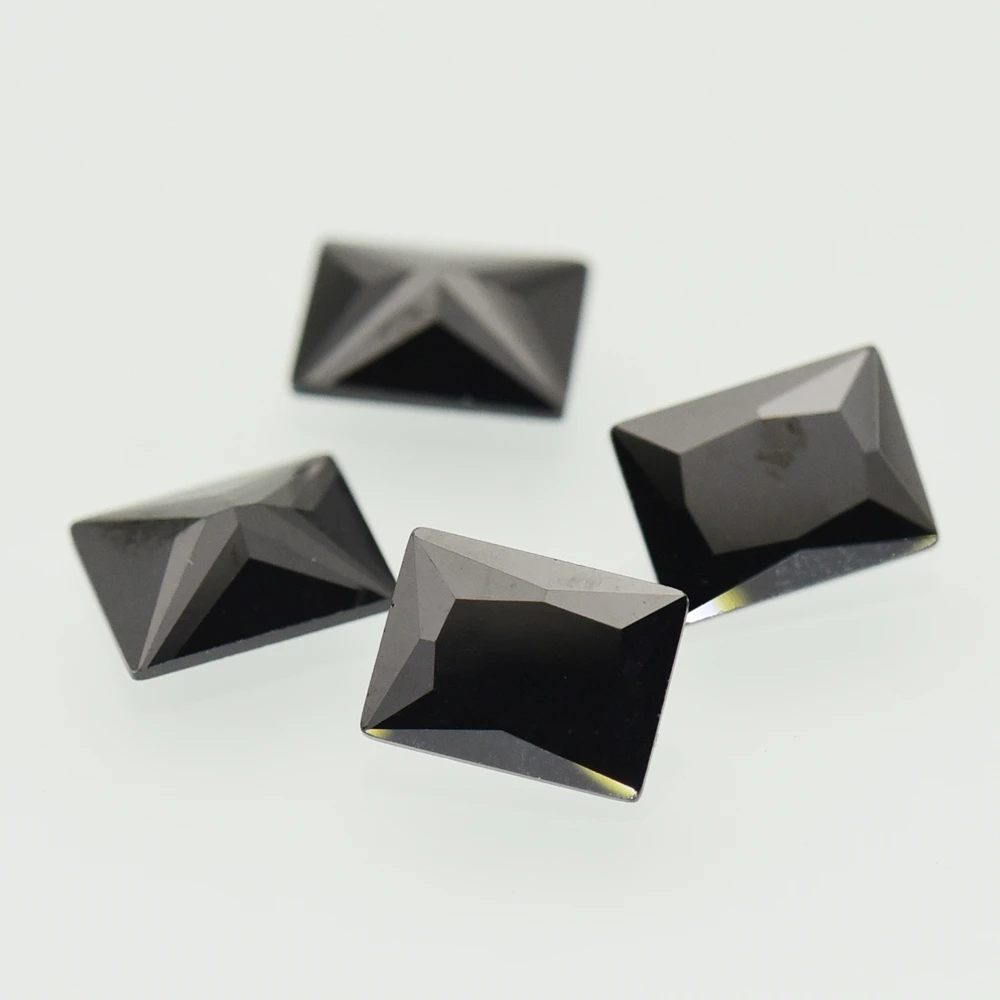 

CZ Loose Cubic Zirconia Black Color Rectangle Cut DIY for High Quality 2x4~10x14mm DIY for