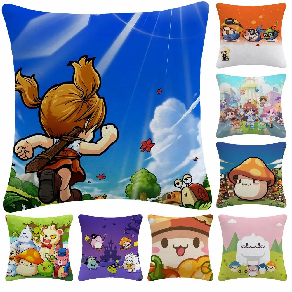 Game Adventure M-MapleStory Cushion Cover Soft Plush  throw pillow Sofa Bedroom Living Room Car Dorm Home Decor Gift