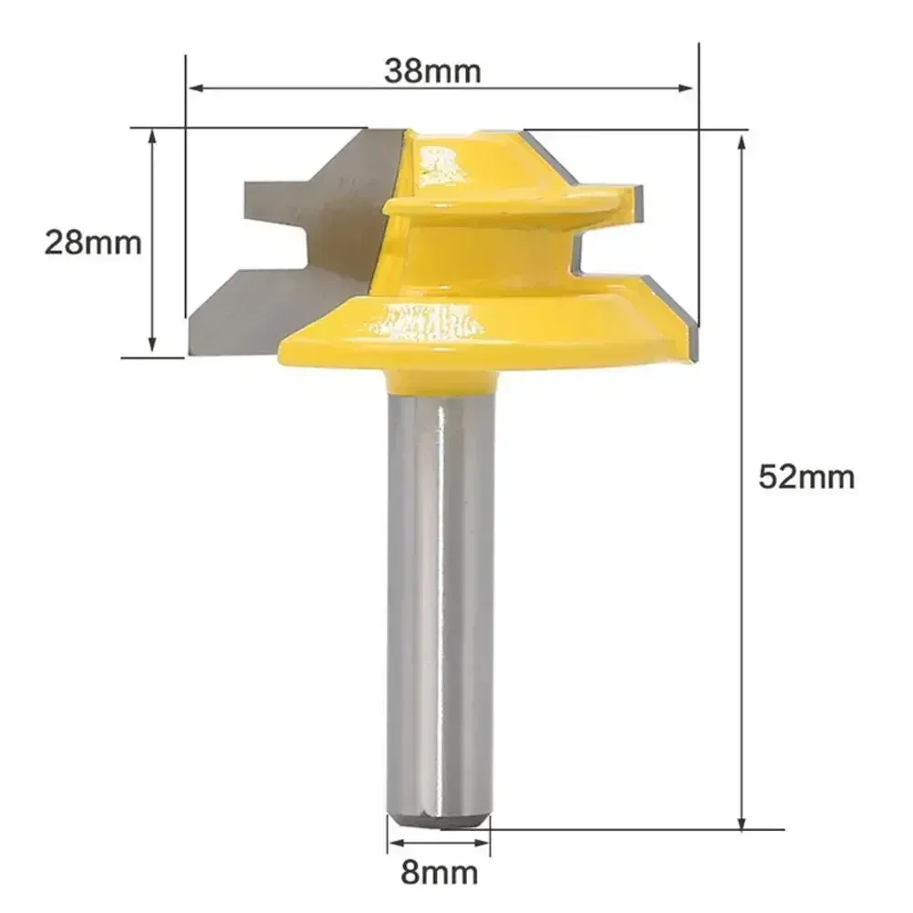Imagem -05 - Graus Fresadora Router Bit Conjunto Cortador de Madeira Carbide mm Shank Moinho Carpintaria Aparar em Linha Reta Carving Ferramentas de Corte 45