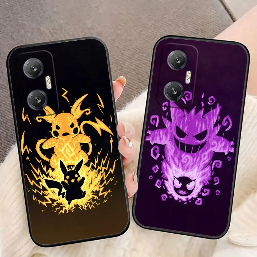 Pokemon Gengar Pikachu Cover Phone Case For Infinxi HOT 50 30 30I 20S 20 20I 12 12I 11S 10S 10 10I 9 ZERO X 20 30 40 Case Funda