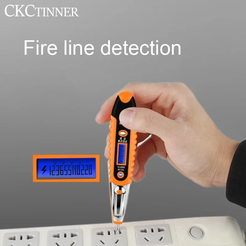 MultiDigital  Test Pencil AC DC 12-250V Tester Electrical Screwdriver LCD Display Voltage Detector Test Pen Electrician Tools