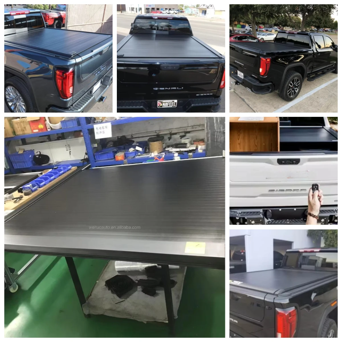 Dream Garage Roller Lid Retractable Electric Waterproof Hinged Truck Tonneau Cover For Sierra 1500 / Canyon Pickup