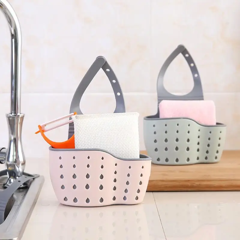 

Sink Hanging Basket Sponge Holder Hanging Sink Caddy With Drainage Holes Adjustable Kitchen Bathroom Storage Drying Organizer