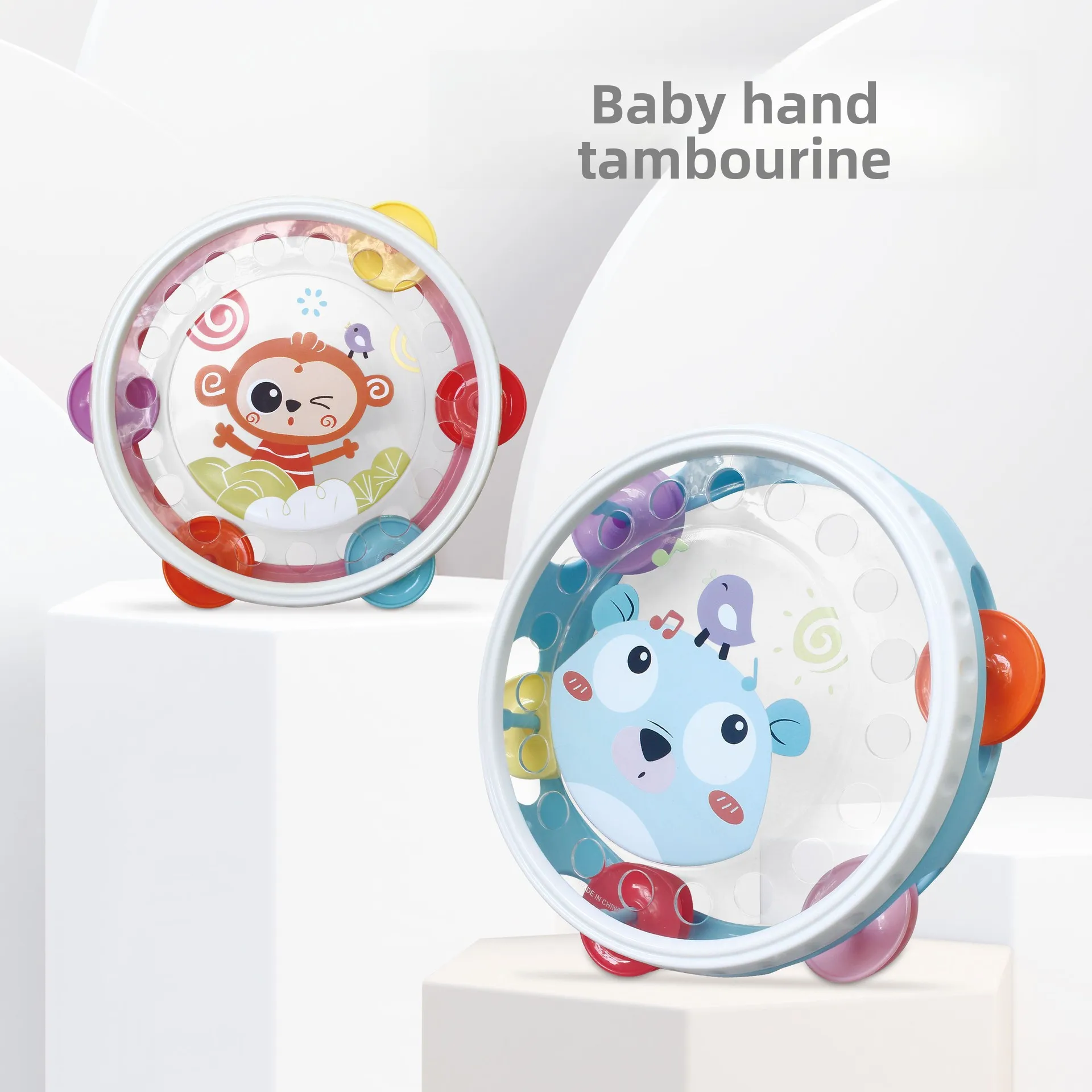 Baby Hand Beating Drum Shaking Ringdrum Orff Kindergarten Children's Puzzle Early Education Toys Music Enlightenment Toys