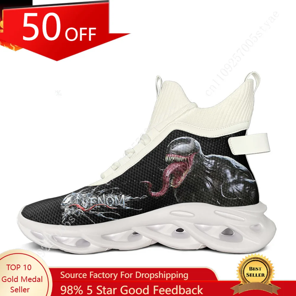 Marvel Venom High Top Flats Sneakers Mens Womens Hiking Lightweight Stylish Running Shoes