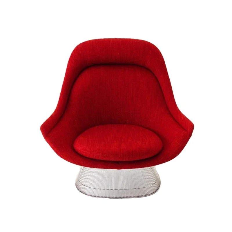 Stainless steel sofa chair model room lobby reception single chair