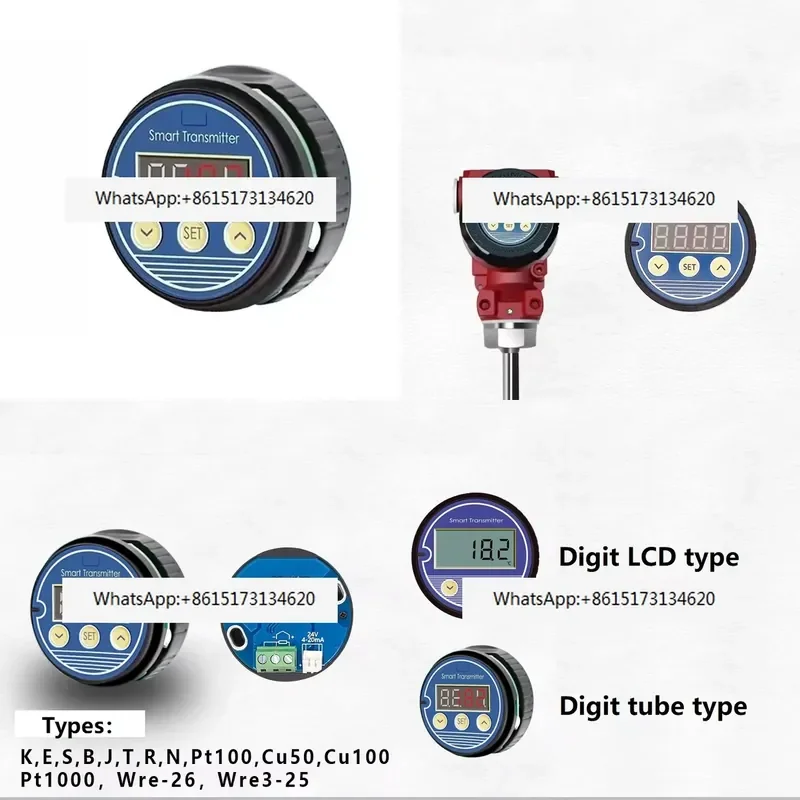 Diode Display Smart 4-20mA Local Display Head Mounted Temperature Transmitter RTD PT100 Transmitter Module