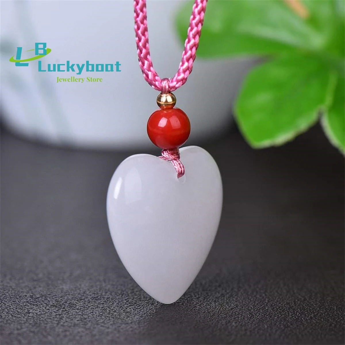 Natural Gold Wire White Jade Heart Shaped Buddha's Edge Pendant is Simple Personalized Exquisite and Versatile for Men and Women