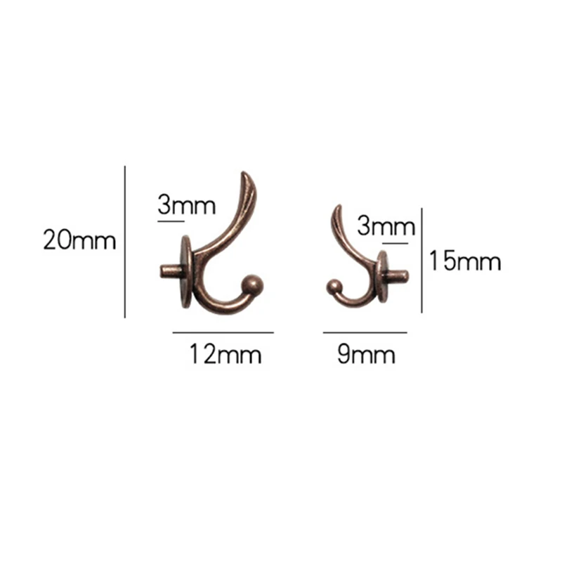미니어처 인형 집 보관소 장식용 미니 코트, 모자, 드레스, 쥬얼리, 가방 후크, 벽걸이 후크, 인형 장난감 액세서리, 신제품
