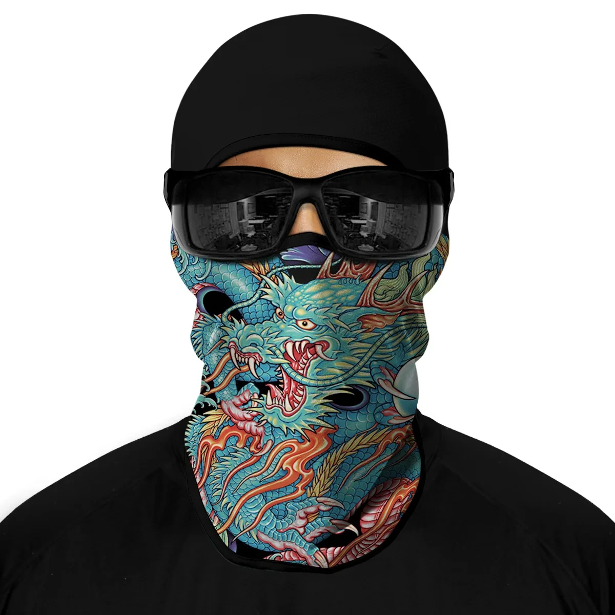 Balaclava หน้ากากรถจักรยานยนต์ผ้าไอซ์ซิลค์ลายพรางกันรังสียูวีสำหรับฤดูร้อนใช้ป้องกันขณะขี่รถวิ่งอุปกรณ์เสริมหมวกคลุมศีรษะสำหรับกีฬา