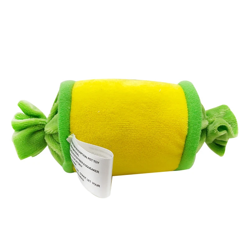 Three-color candy Pet chewing toy Dog educational interactive toy plush sound toy Dog Toy - view 5