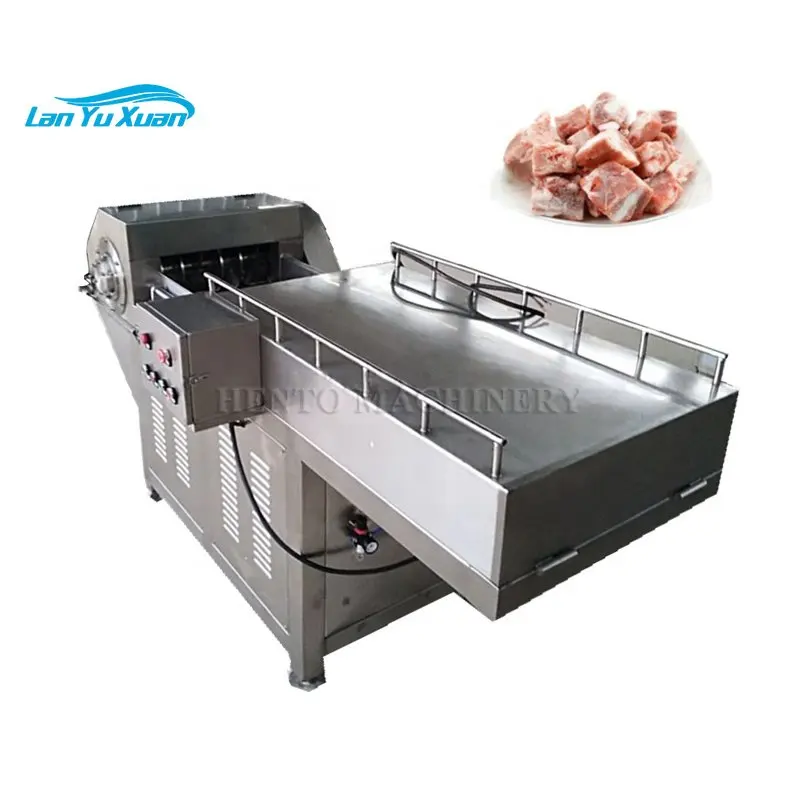 Energy Saving Meat Cube Cutter / Automatic Frozen Meat Slicing Machine / Frozen Blocks of Meat Cutting Machine