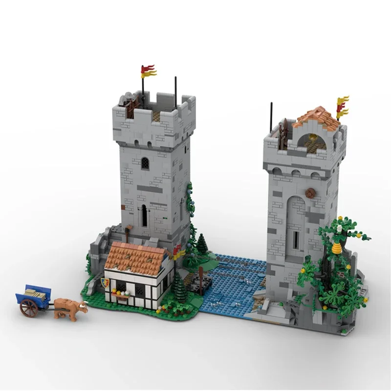 children bricks river castle medieval toy building blocks bricks knights castle series moc architecture for kids set chain tower
