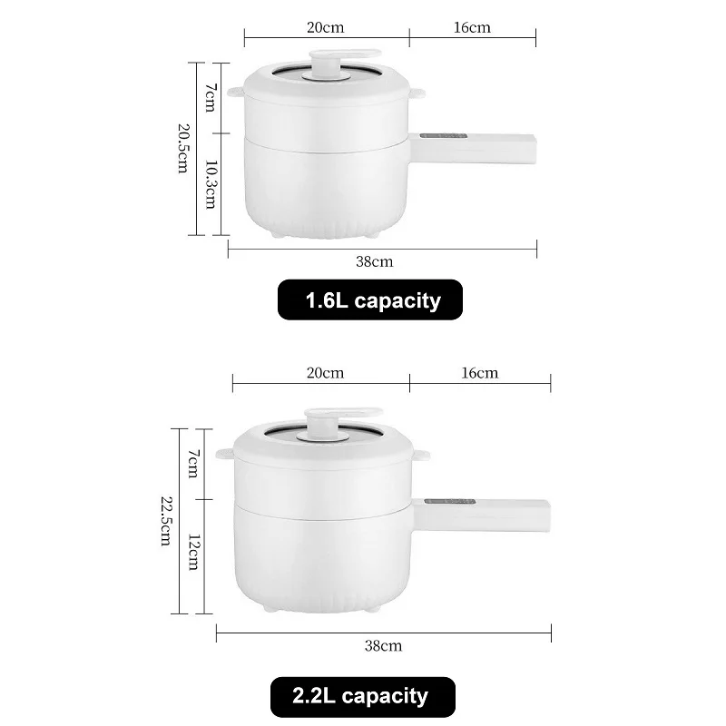 1,6 l 2,2 l inteligentny elektryczny garnek do gotowania strona główna nieprzywierająca kuchenka do gotowania ryżu wielofunkcyjny parowiec Mini